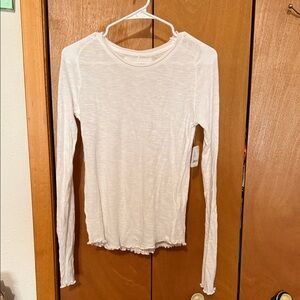 We The Free Cream Long Sleeve Blouse